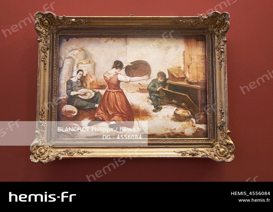 Hemis France Doubs 25 Ornans Musee Courbet Cribleuses Ble Gustave Courbet