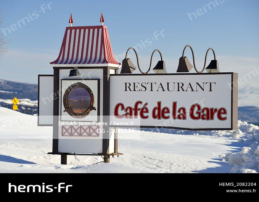 Hemis Canada Province Quebec Region Charlevoix Malbaie Panneau Indicatif Restaurant