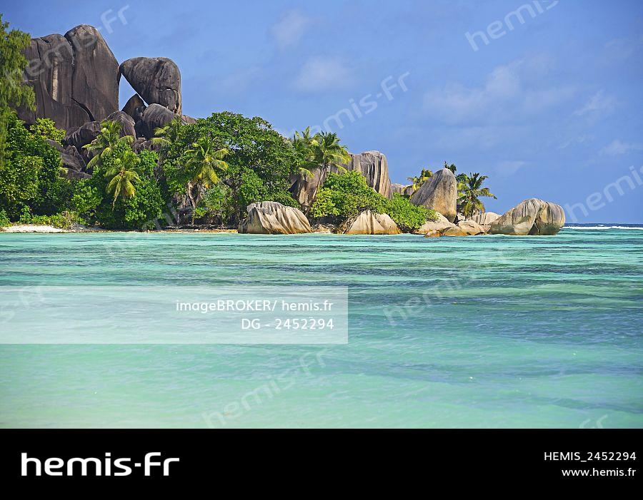 Plage Anse Source Dargent La Digue Seychelles Wall Mural Vinyl