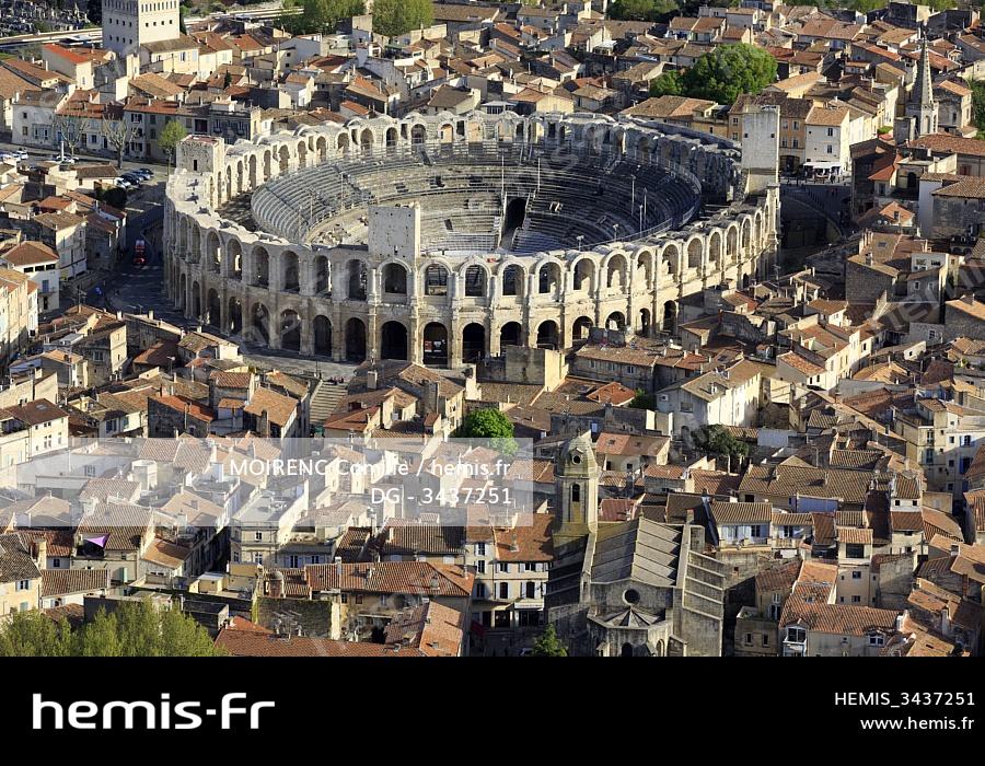 Hemis France Bouches Rhone Arles Centre Ville Arenes Amphitheatre Romain Ap J C Monument