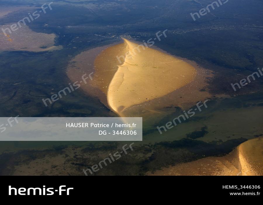 Hemis France Gironde Bassin Arcachon Banc Sable Maree Basse Vue Aerienne