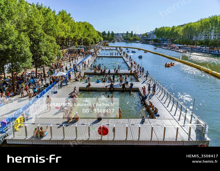 Hemis France Paris Paris Plage Piscine Estivale Canal